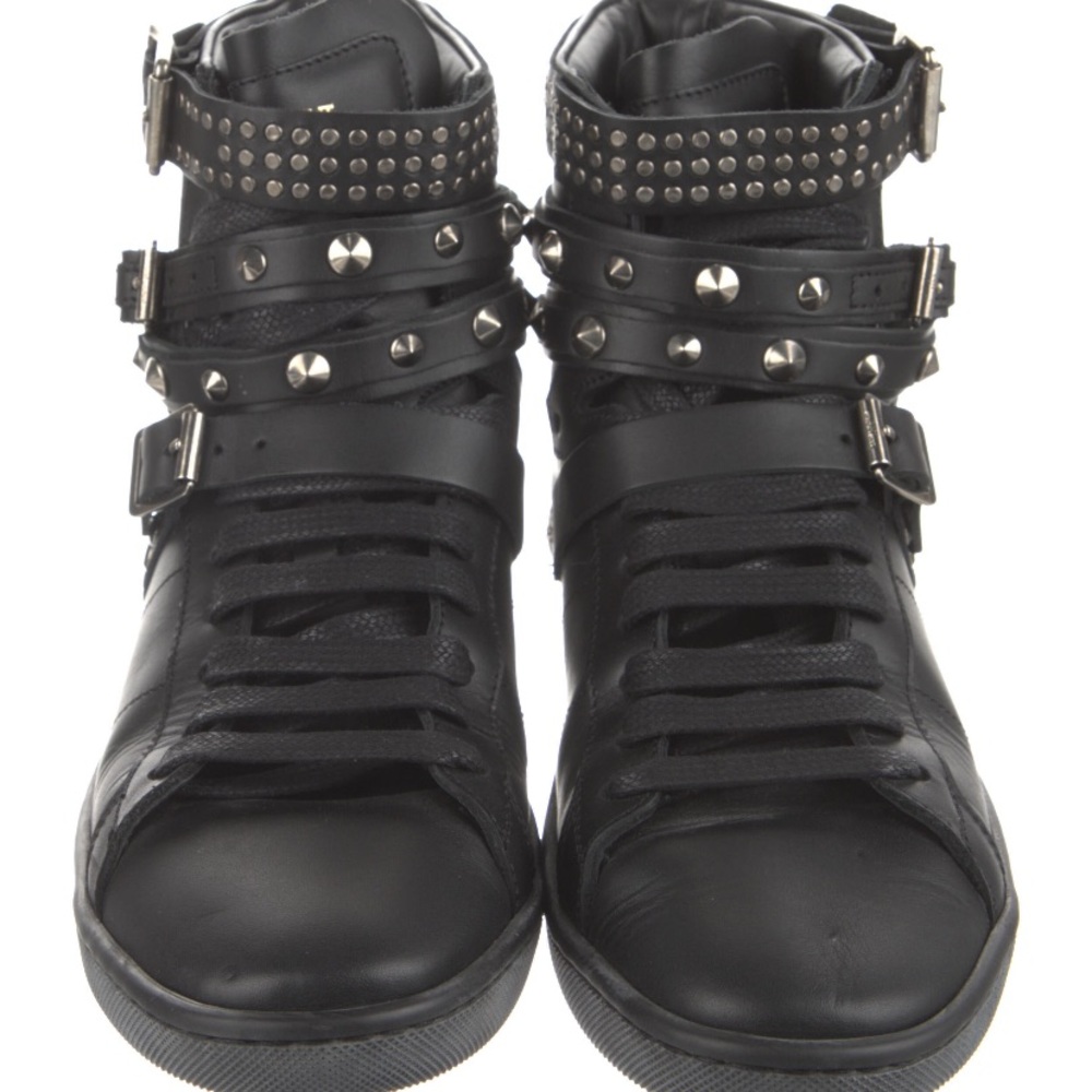 Size 6 authentic Saint Laurent combat studded boots